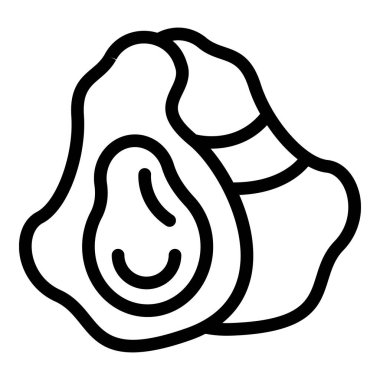 İçi et dolu istiridye kabuğu. Lezzetli ve taze deniz ürünleri gösteriyor. Güzel yemek deneyimi için.