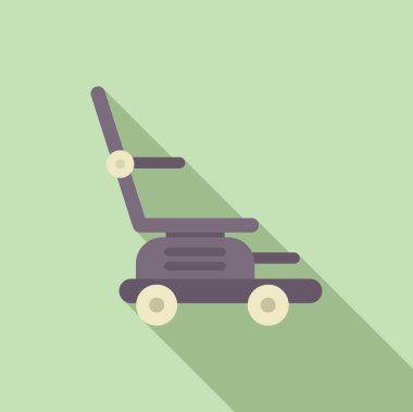 Engelli insanları hareket ettirmek için elektrikli sandalye, gölgeli düz stil simge