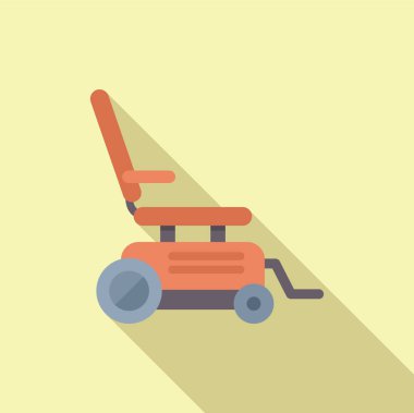 Elektrikli sandalye ayakta duruyor, engelliler için ulaşılabilirlik ve bağımsızlığın sembolü.