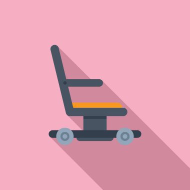 Fiziksel engelli bireyler için hareketlilik yardımı ve erişilebilirliği temsil eden elektrikli sandalye ikonu, kapsayıcı tasarım ve desteğin önemini vurguluyor