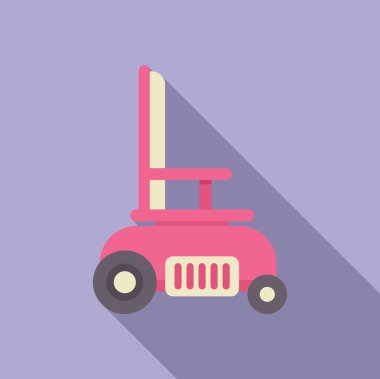 Pembe elektrikli tekerlekli sandalye, hareket engelli bireylerin çevrelerinde rahatça dolaşmalarını sağlıyor.