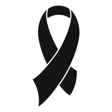 Siyah kurdele farkındalık sembolü yas ve melanomayı temsil ediyor.