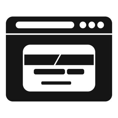 Web sitesi düzeninin basit siyah beyaz simgesi, web tasarımı ve geliştirme kavramlarını temsil etmek için mükemmel