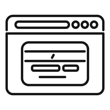 Yükleme durumunu bir ilerleme çubuğuyla gösteren bir web sayfasının minimalist satır simgesi