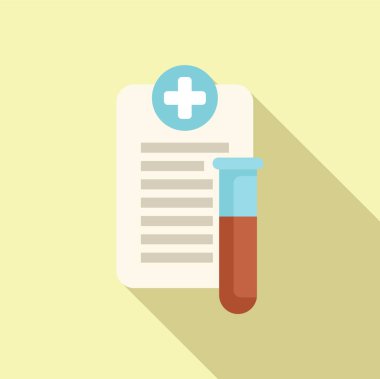 Sağlık ve tıbbı gösteren tıbbi test sonuçları ikonu