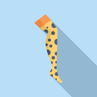 Varisli damarlar için sıkıştırma işlemi sarı arka planda mavi noktalı modern bir tasarım gösteriyor