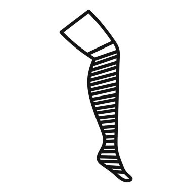 Çizgili çorap modelliği yapan bir kadının siyah beyaz çizgisi.