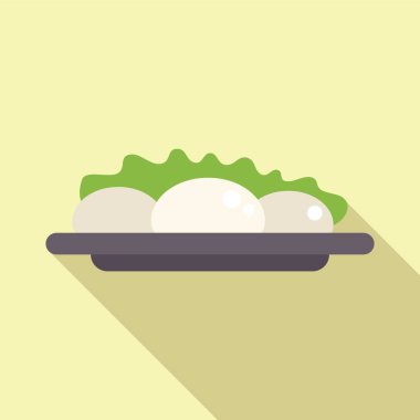 Bu resimde İtalyan mutfağı tasarımları için mükemmel fesleğen yapraklı mozzarella peyniri topları var.