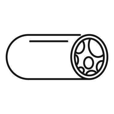 Dilimlenmiş salamın basit sanat simgesi, İtalyan mutfağını ya da şarküteri tahtalarını temsil etmek için mükemmel.