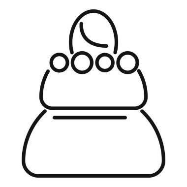 Yuvarlak saplı kadın moda çantası, taslak tarzı