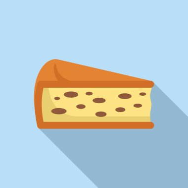 Üçgen şekilli, delikli peynir dilimli, lezzet ve mutfak düşkünlüğünü çağrıştıran bir resim.