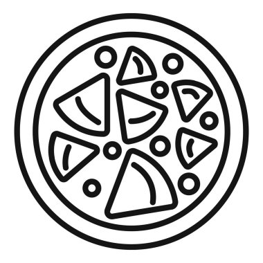 Ananas dilimleri tabakta servis edilen lezzetli pizzalar.