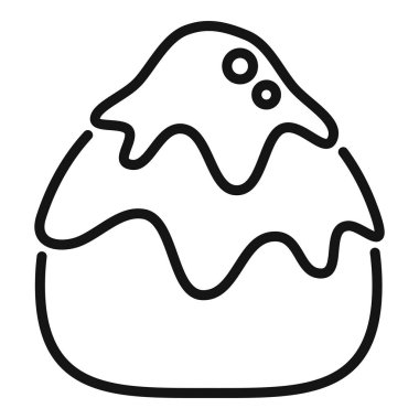 Krema soslu yuvarlak pastanın ana simgesi.