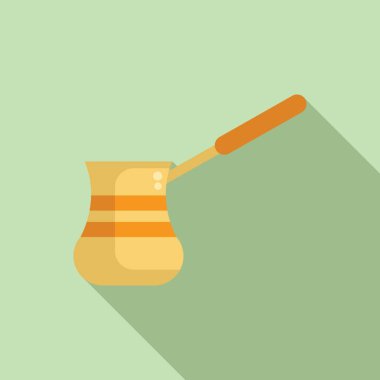 Düz dizaynlı geleneksel Arap dallah kahve demliği. Taze kahve servis etmek için uzun saplı.