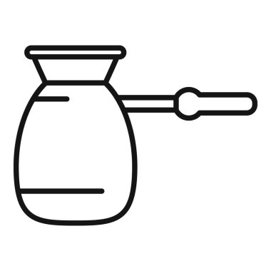 Geleneksel bir Türk kahve demliğinin simgesi. Uzun saplı ve kapağı var. Taze kahve demlemek için mükemmel.