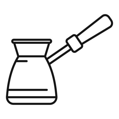 Geleneksel Türk kahve demliği, uzun saplı, otantik ve lezzetli Türk kahvesi yapmak için tasarlanmış.