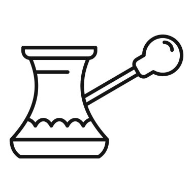 Mutfakta taze aromatik kahve çekirdekleri demleyen Türk kahve demliği