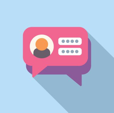 Kullanıcı profilini parola, veri koruma konsepti, siber güvenlik ve çevrimiçi güvenlik ile gösteren konuşma balonu