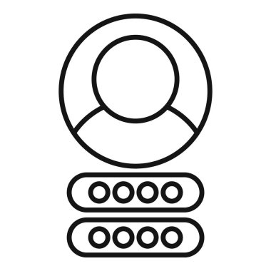 Çevrimiçi güvenlik ve veri korumasını sembolize ederek bir parola seçen kişinin basit simgesi