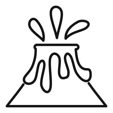 Volkan püskürmesi volkanik aktiviteyi simgeleyen lav anahat ikonu