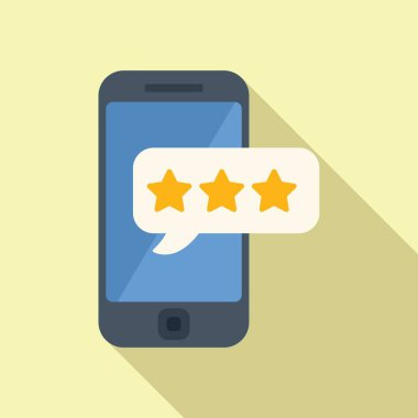 Akıllı telefon ekranında beş yıldızlı geri bildirim, müşteri memnuniyeti kavramı