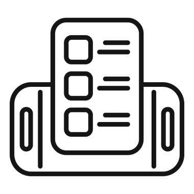 Çevrimiçi bir anket gösteren akıllı telefonun ana simgesi, pazar araştırması ve veri toplamayı sembolize ediyor