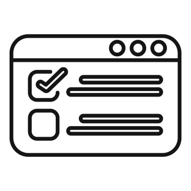 Bir web tabanlı anketin ya da onay kutularıyla doldurulan anketin basit simgesi