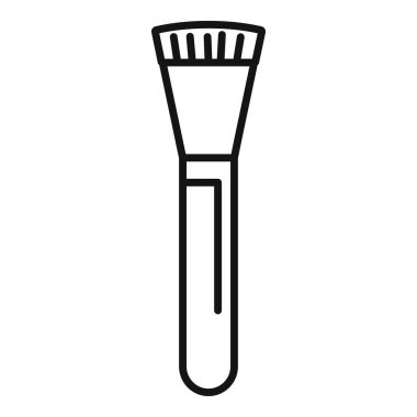 Makyaj fırçası temeli uyguluyor, pürüzsüz ve pürüzsüz bir cilt rengi kaplaması yaratıyor