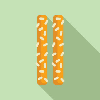 İki çıtır kraker, yeşil zemine tuz serpiştirilmiş.