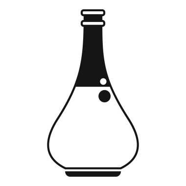 Beyaz arka planda izole edilmiş, köpüklü şaraplı siyah bir şişe silueti.