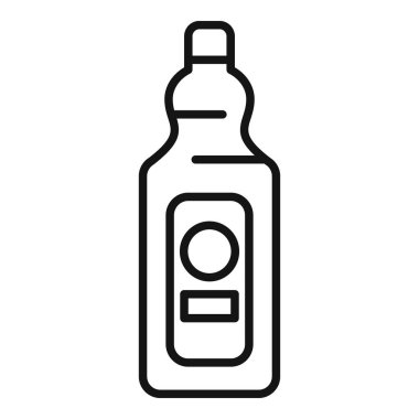 Etiketli basit bir şişe simgesi, suyu veya diğer içecekleri temsil etmek için mükemmel.