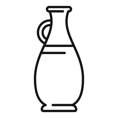 Geleneksel zeytinyağı şişesi. İçinde yemek pişirmek için sıvı gösteren bir simge var.