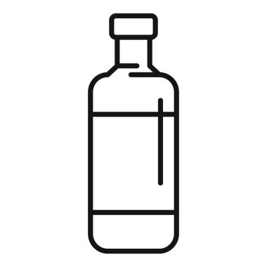 Suyu ya da diğer içecekleri temsil eden kapaklı basit bir şişe çizimi.