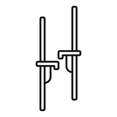 Çocuk ikon ana hatları, oyun ve oyun, çocukluk eğlencesi, basit stil