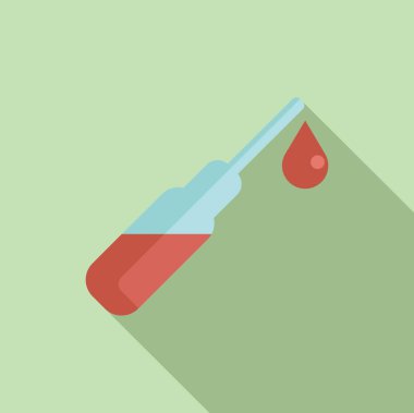 Tıbbi pipet laboratuvar ortamında analiz için kan örneği damlatıyor.