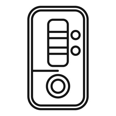 Bir araba klima panelini temsil eden çizgi simgesi hava akışı yönünü ve sıcaklığı değiştirebilir