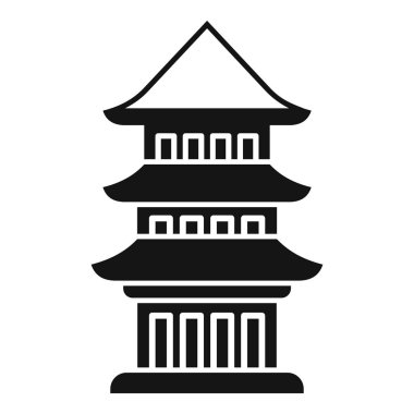 Geleneksel üç katlı eğri çatılı Japon binasının simgesi.