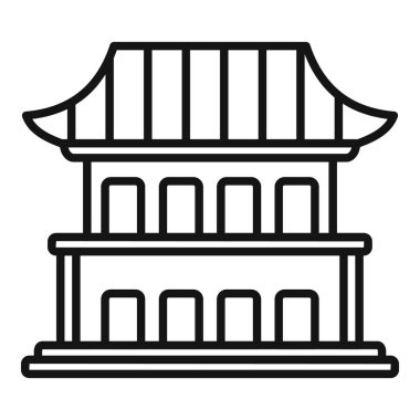 Geleneksel doğu tarzını temsil eden birden fazla pencereli Asya mimarisi