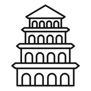 Roma mimarisini gösteren sütunları olan antik bina