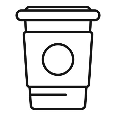 Kahve, çay ve diğer sıcak içecekleri temsil etmek için ideal tek kullanımlık kahve fincanı çizimi.