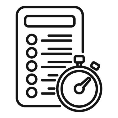 Stopwatch, verimli zaman yönetimini sembolize ederek bir yapılacaklar listesi üzerinde harcanan zamanı ölçüyor