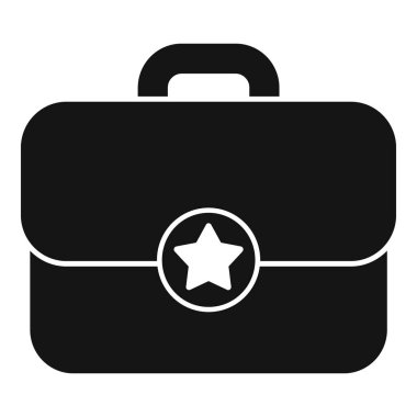 En iyi proje için bir yıldızı olan bir portföy için siyah katı simge, web siteleri ve uygulamalar için mükemmel