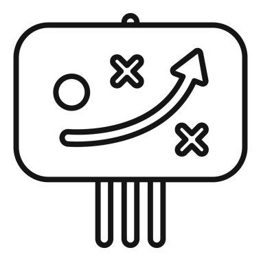 İşletme koçu sunum sırasında bir çizelge üzerinde bir stratejiyi anlatıyor