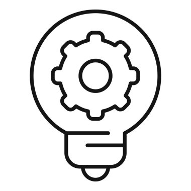 Yenilikçi düşünme ve yaratıcı problem çözme kavramını temsil eden basit bir simge