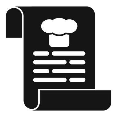 Aşçı şapkalı bir yemek tarifi tomarının simgesi. Aşçılık talimatlarını temsil ediyor.