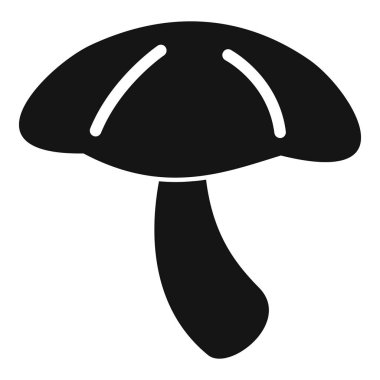 Basit bir mantar simgesi, doğa, yiyecek arama veya sonbahar projeleri için mükemmel.