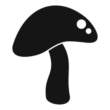Büyük orman mantarından siyah bir siluet.