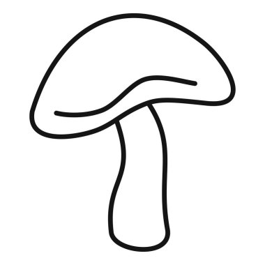 Kalın saplı basit bir mantar çizimi. Minimalist tasarımlar için ideal.