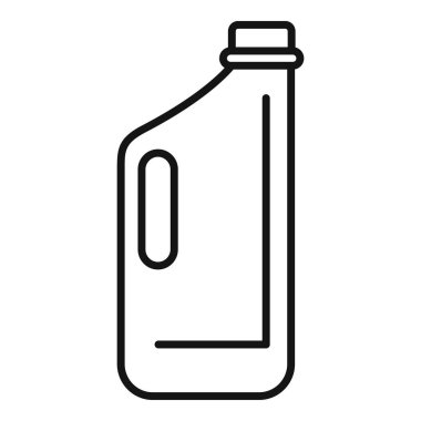 Temizlik deterjanı şişesinin basit bir sanat simgesi, ev işlerini temsil etmek için ideal.