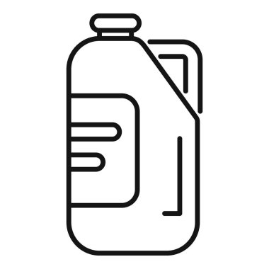 Temizlik için etiketli ve saplı büyük şişe deterjanı beyaz arka planda izole edilmiştir.